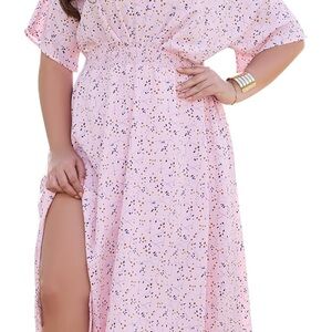 Elegant Pink Maxi Dress